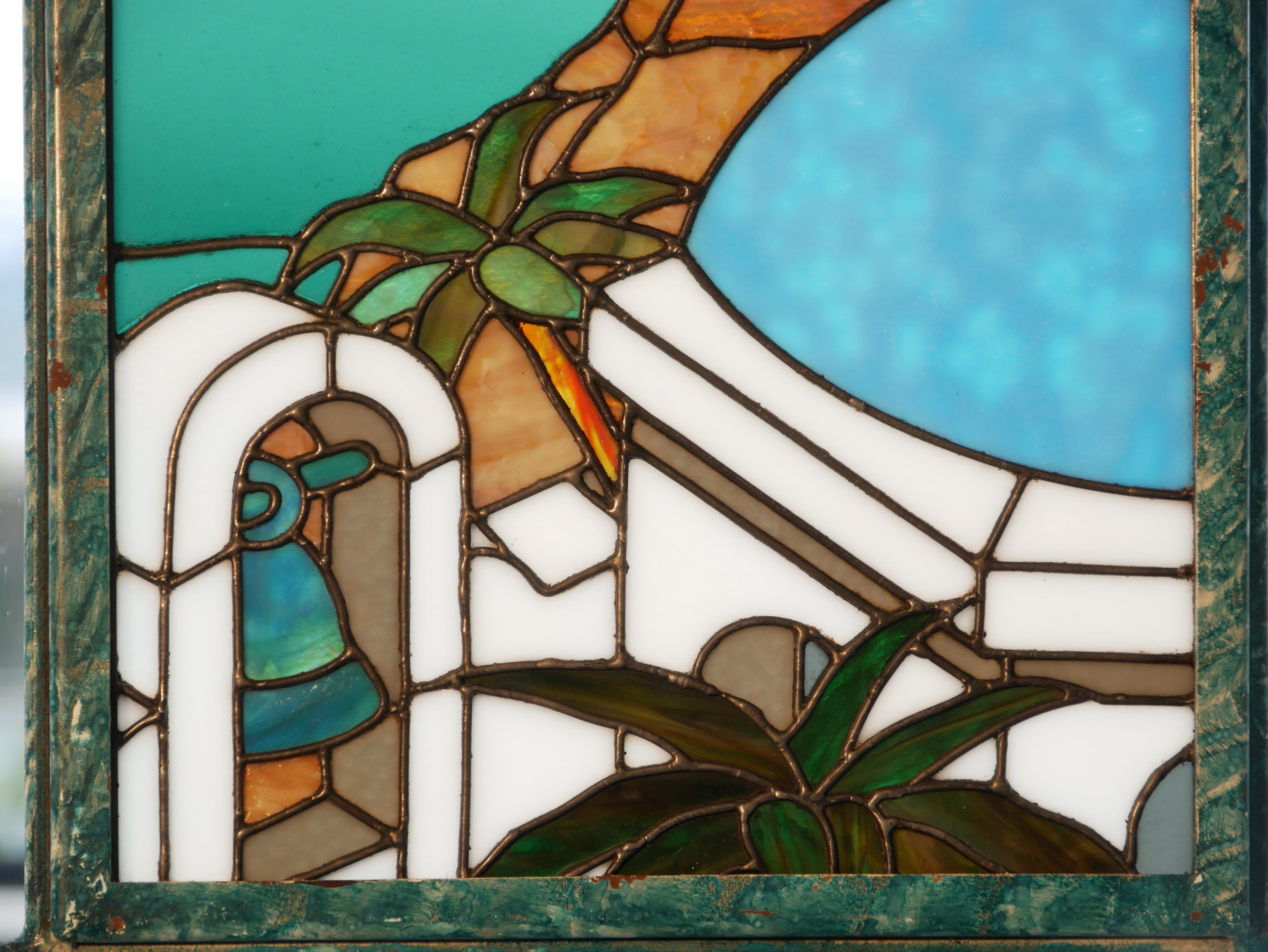 ステンドグラス 】パネル エーゲ海 ST | ステンドグラス工房かわもと