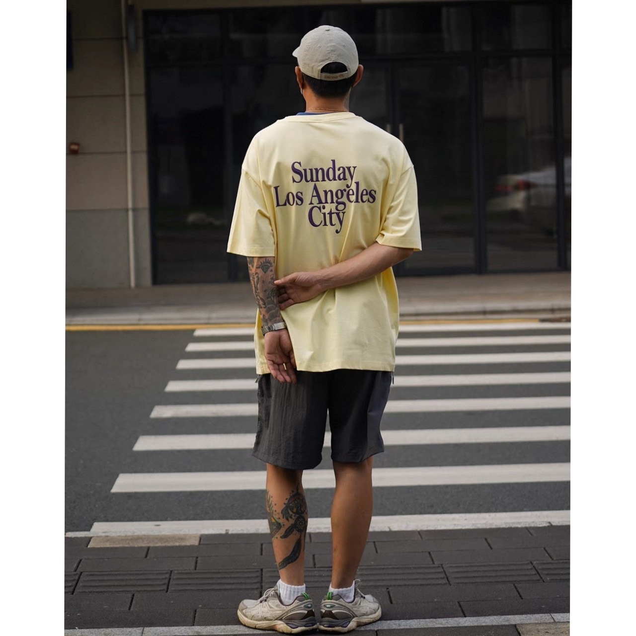 Back logo layered collar tee 1440 - 6