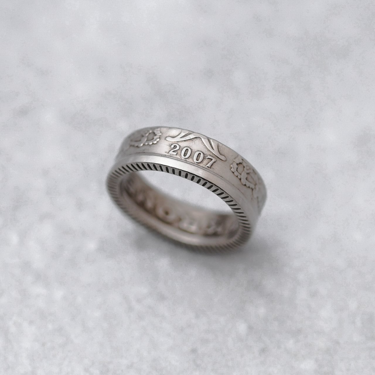 デンマーク 1クローネ コインリング｜DENMARK 1KRONE COINRING