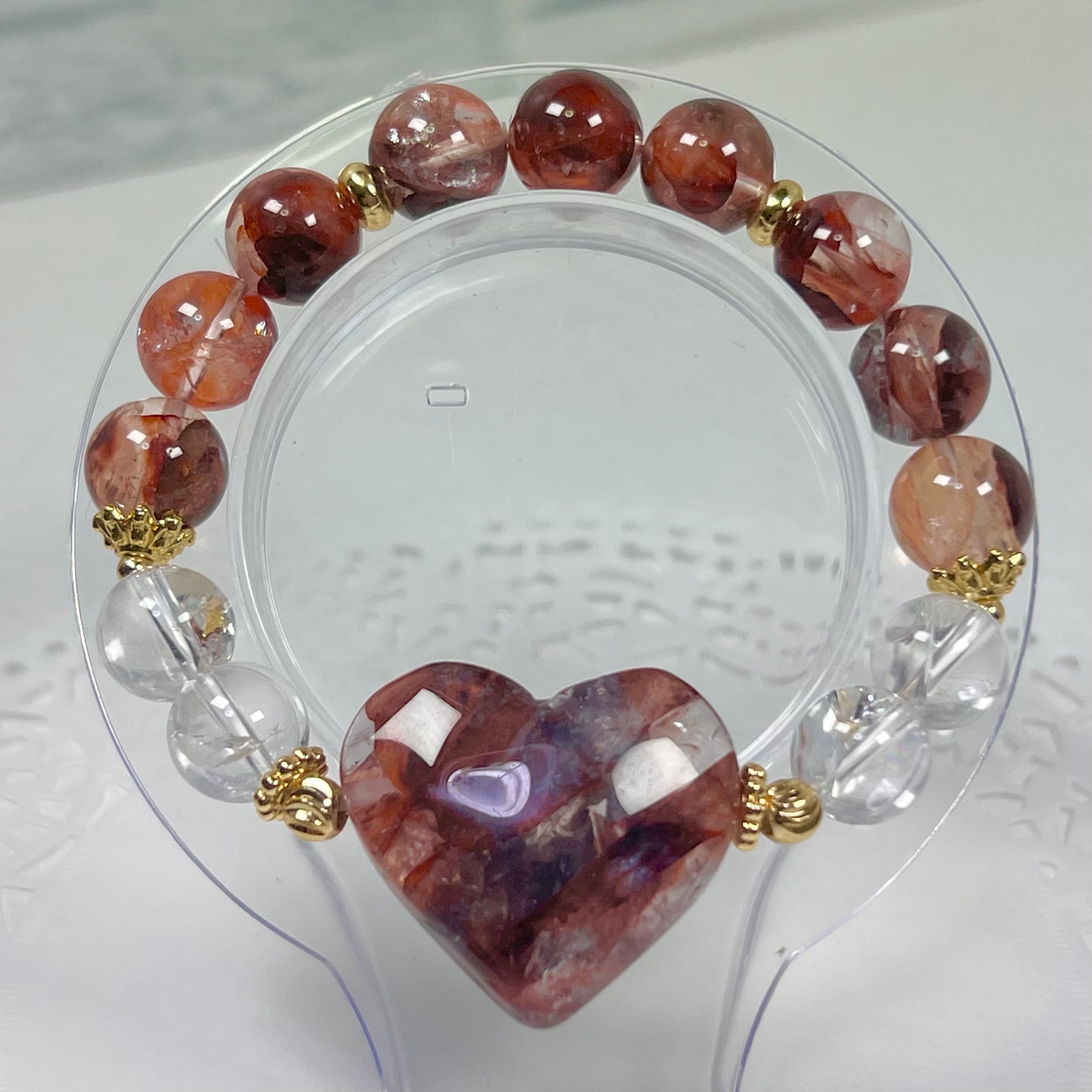 【ライモナイト ハート ブレスレット❤︎】❤︎送料無料❤︎天然石 パワーストーン