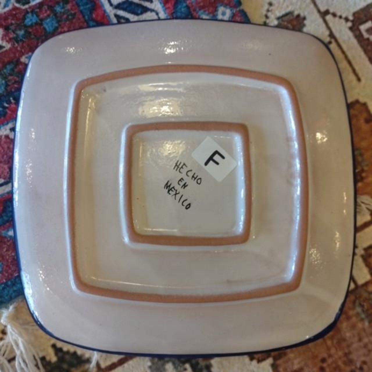 Mexico Guanajuato Ware Square plate 4type メキシコ　グアナファト焼　四角皿　全4種　スクエアプレート　大皿　中皿　オレンジ　グリーン　ネイビー