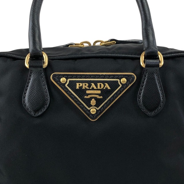 PRADA プラダ ショルダーバッグ ブラック サフィアーノ 2WAY ミニボストン vintage ヴィンテージ オールド 8z5ju7