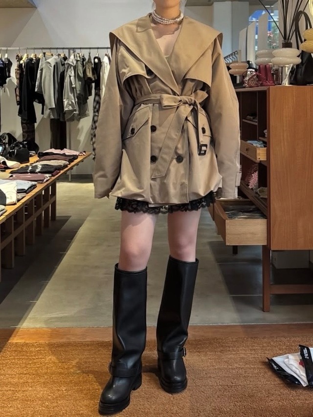 【26AW 予約販売】POOLDE プールデ / セーラードレス トレンチコート / Sailor Dress Trench