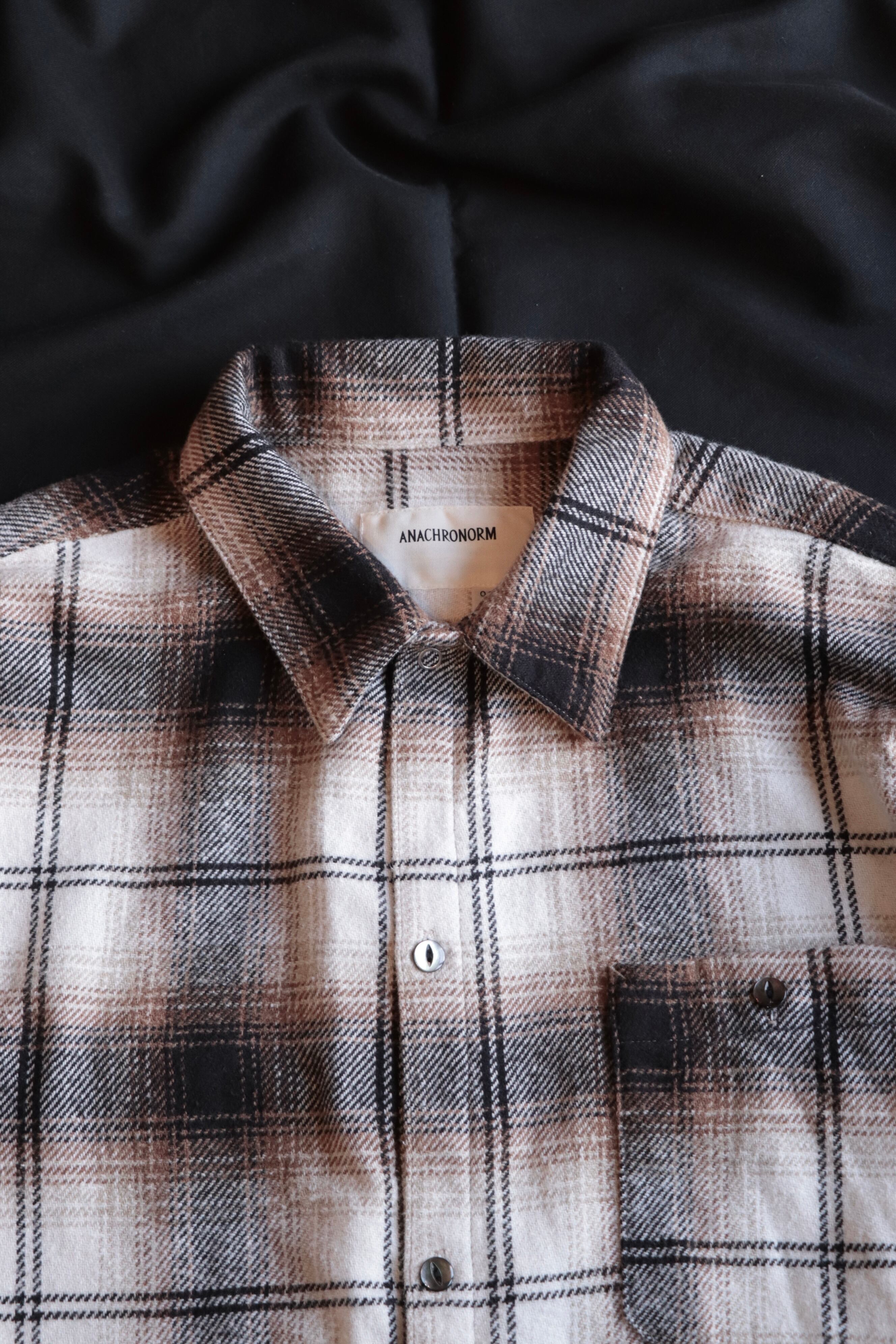 ANACHRONORM×MAMBO 30th Anniversary OMBRE CHECK WIDE FLANNEL SHIRTS ANACHRONORM×MAMBO 30th Anniversary OMBRE CHECK WIDE FLANNEL SHIRTS