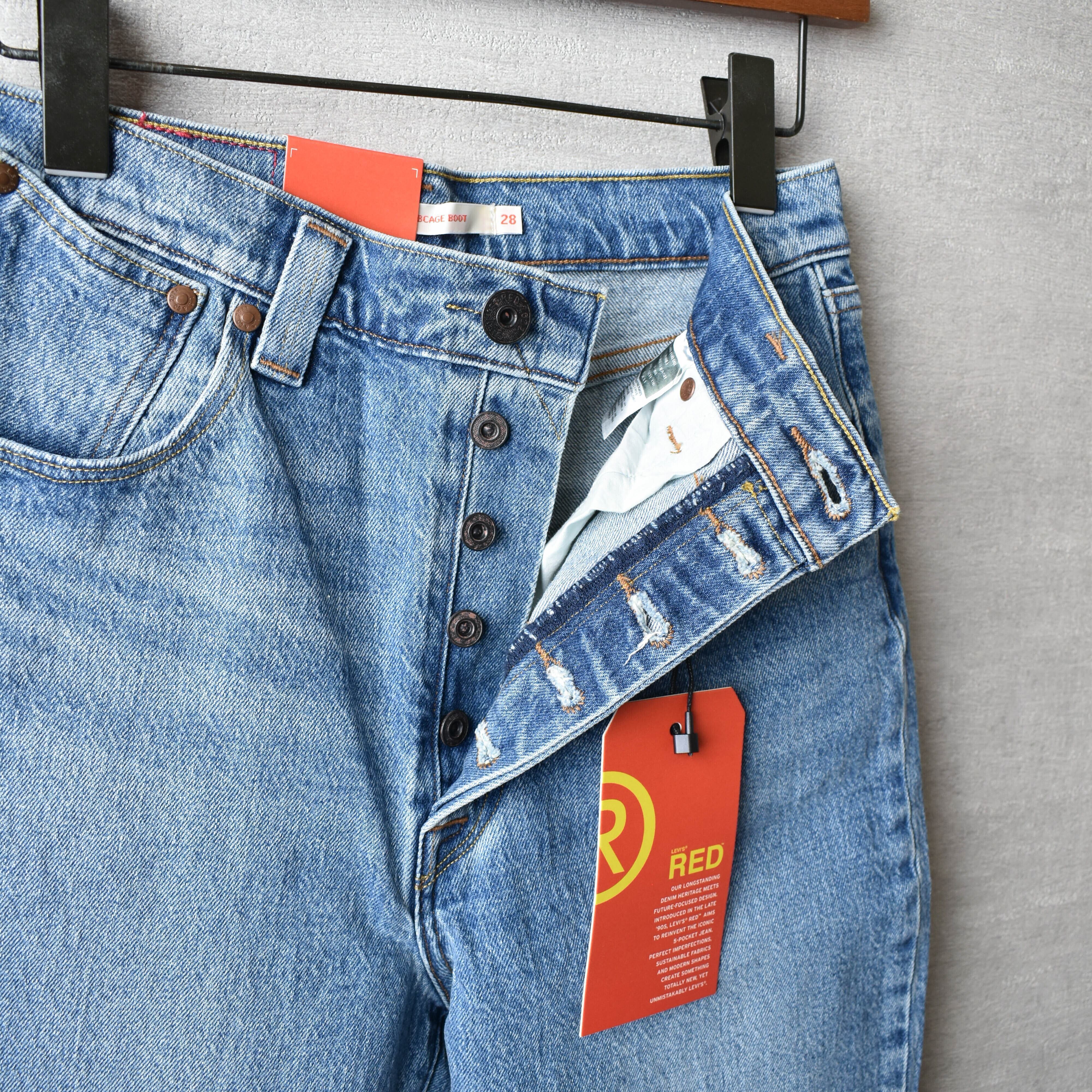 [NEW] LEVI'S RED RIBCAGE BOOT ライトブルー A2680-0002 28inch