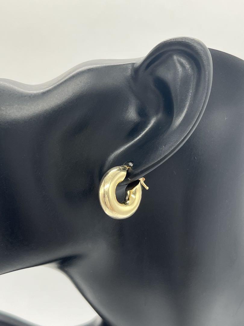 ジルサンダー JIL SANDER チャンキー フープピアス ゴールドカラー 