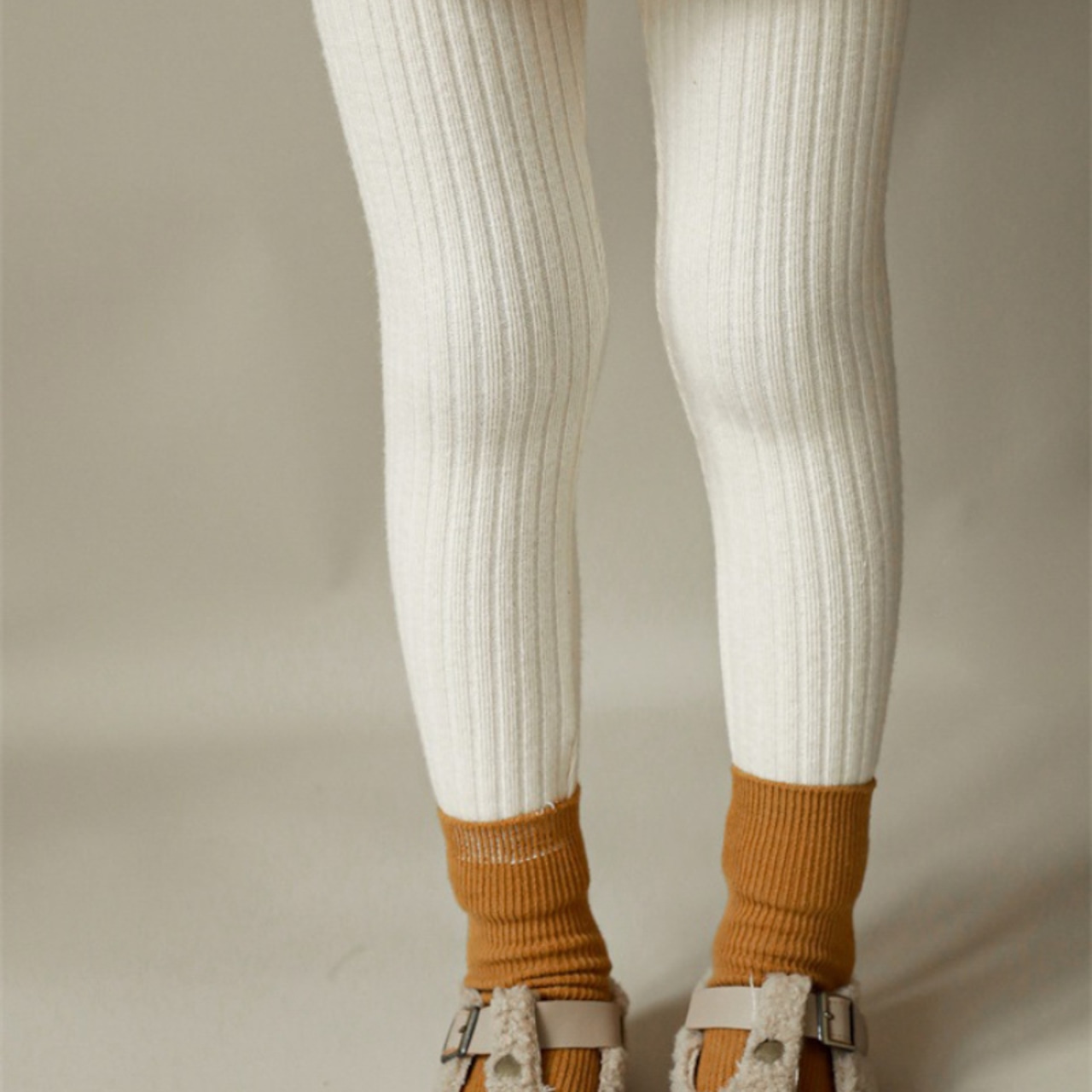 ピュアカラーリブレギンス5色