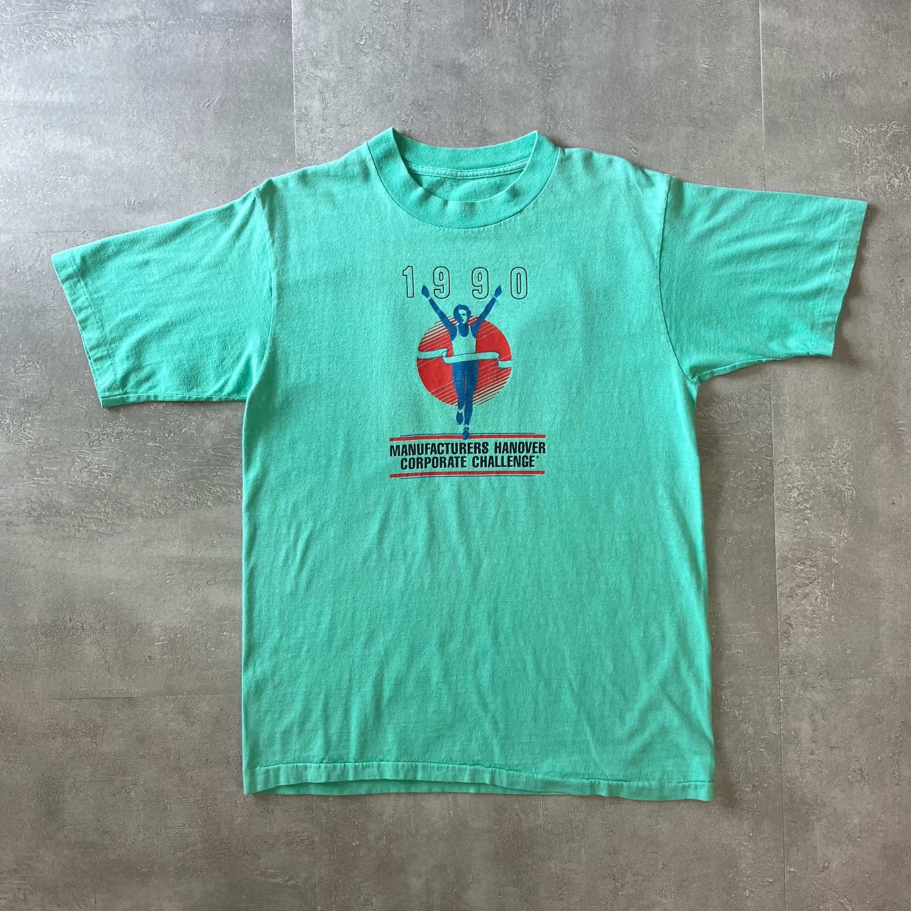 manufacturers hanover corporate challenge 90s 企業系 両面プリントTee No.2165