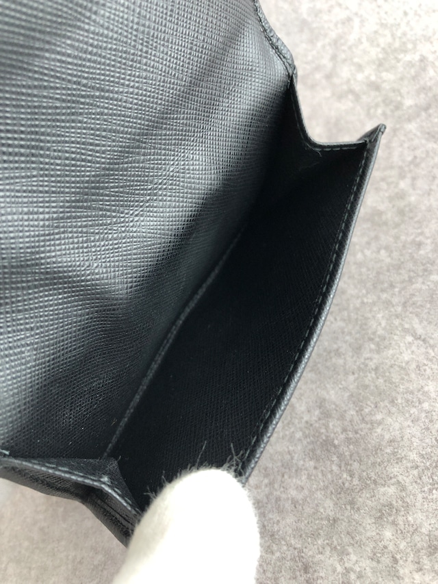 63800 PRADA プラダ 財布 ブラック トライアングルロゴ ナイロン パイピング 二つ折り財布 vintage ヴィンテージ オールド bg5sit