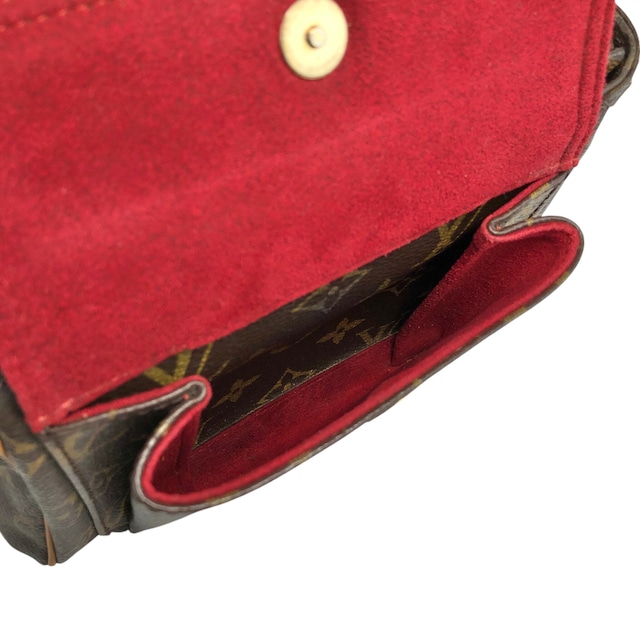 LOUIS VUITTON ルイヴィトン モノグラム ショルダーバッグ ブラウン PVC レザー vintage ヴィンテージ オールド  53bcj4