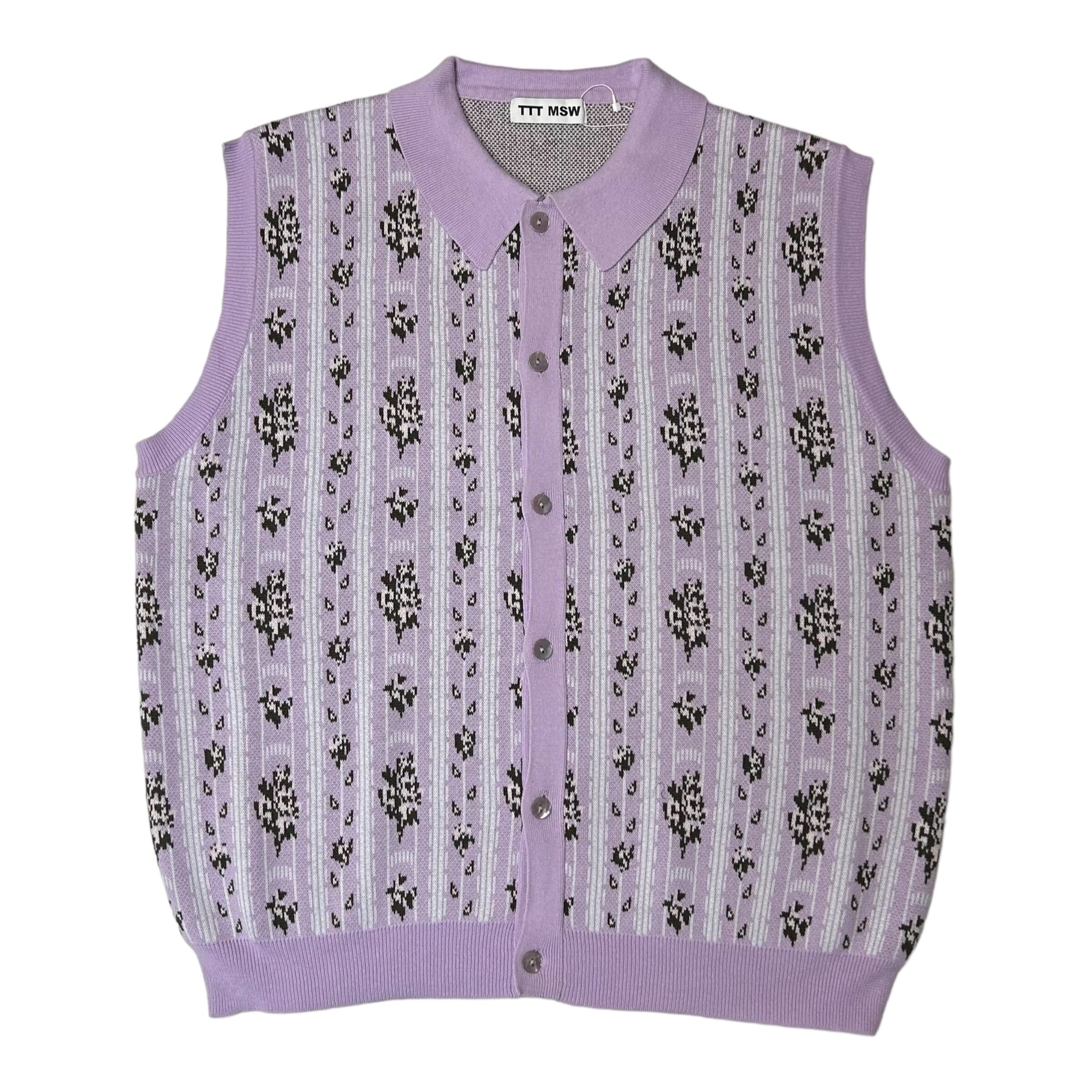 全国宅配無料 【TTT vest knit Jacquard MSW】Flower ニット/セーター