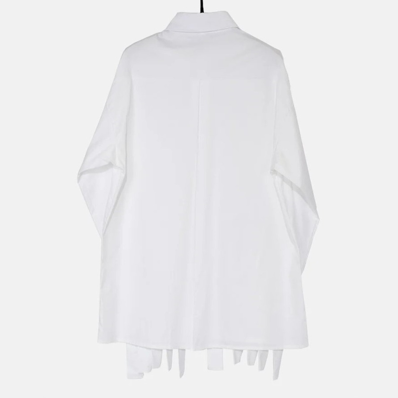 【UNISEX】Fringe White Shirt / ユニセックス フリンジ ホワイト シャツ