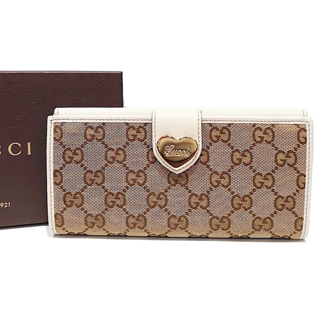 GUCCI グッチ Wホック 長財布 ロングウォレット ラブリーハート 203550