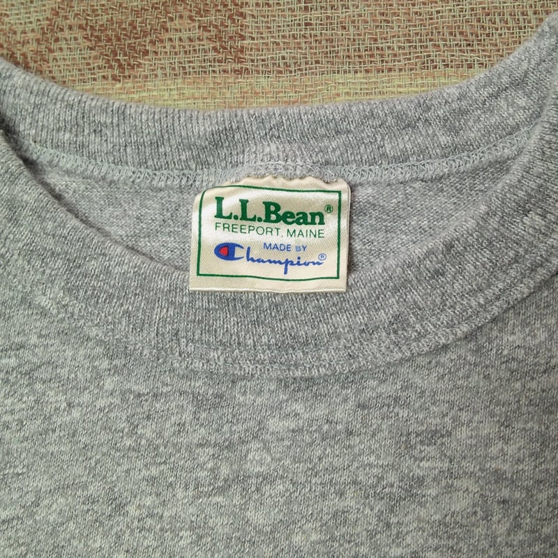 80s～ L.L.Bean Made by Champion 88/12 Gray Heather T-Shirt （L
