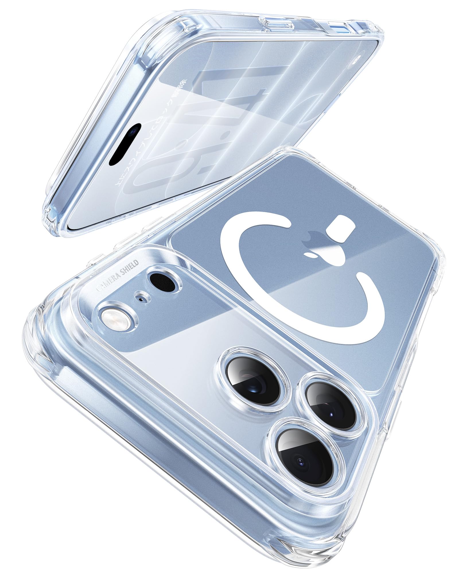 Maledan iPhone 18 Pro ケース MagSafe対応 クリア 極々透明感 強化エアクッション 4倍米軍MIL規格 全面保護