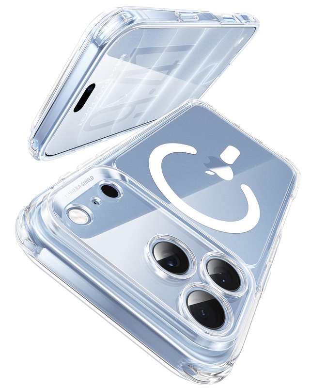 Maledan iPhone 18 Pro ケース MagSafe対応 クリア 極々透明感 強化エアクッション 4倍米軍MIL規格 全面保護