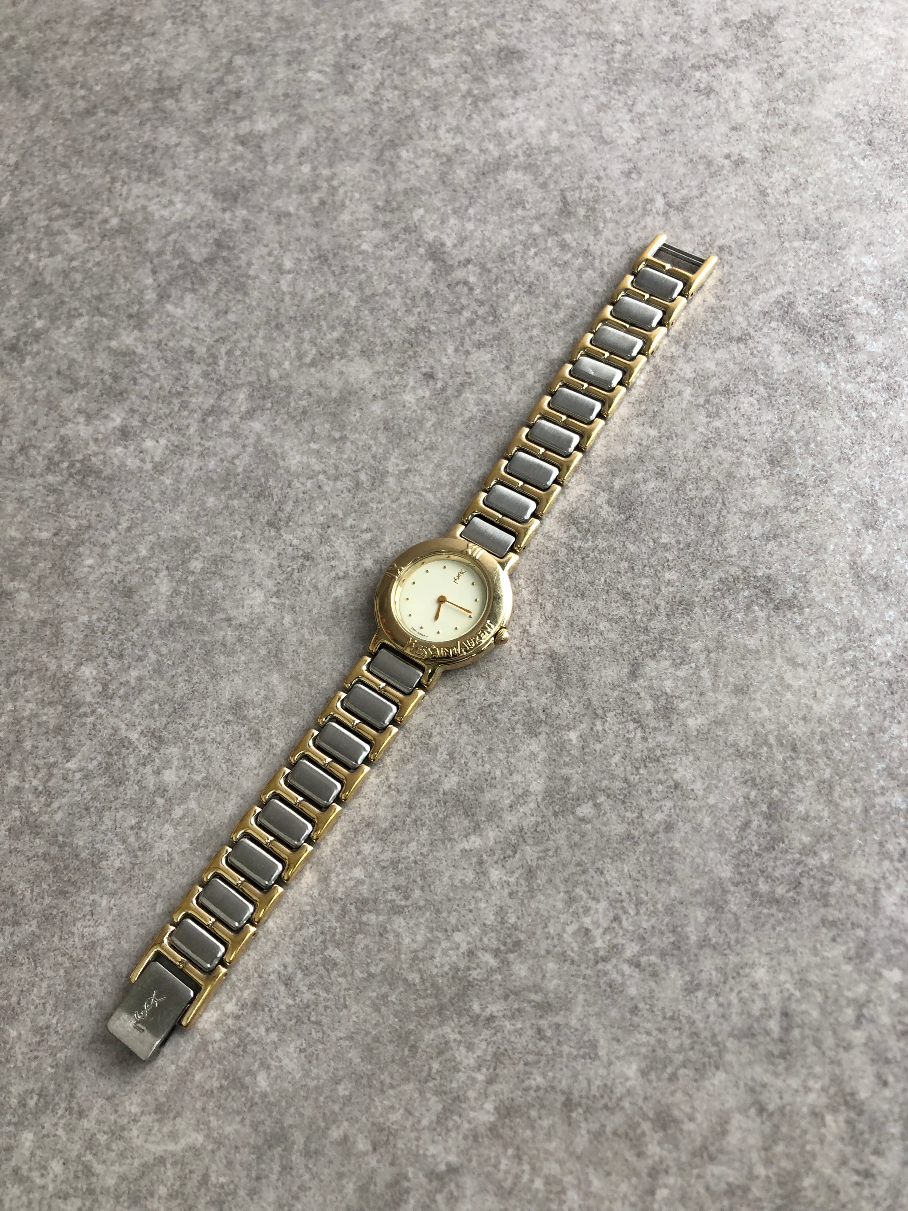 Yves Saint Laurent イヴ・サンローラン 腕時計 シルバー×ゴールド