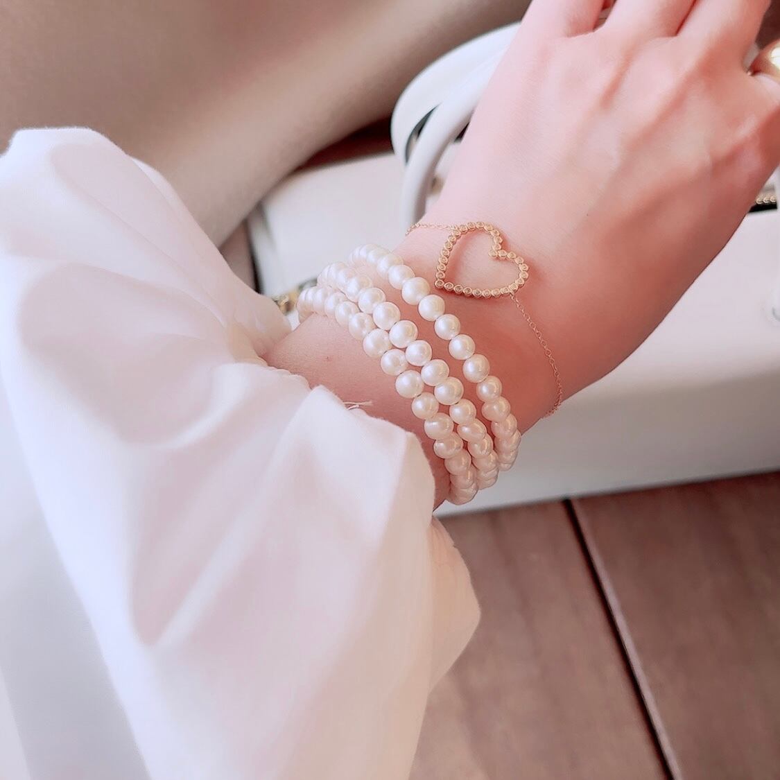 淡水Pearl3連バングル | BIJOUX+RAVI 【ビジュープラスラヴィ