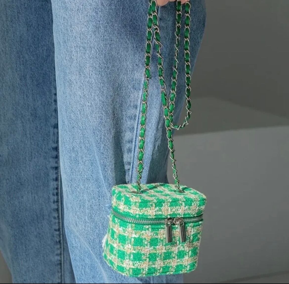 【2color】ツイードミニバニティバッグ