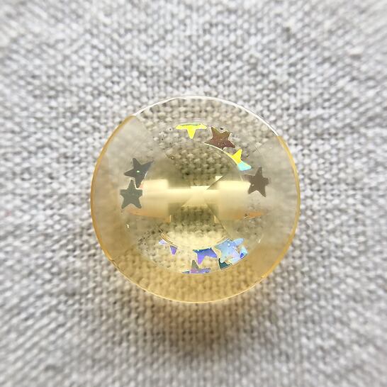 クリアオレンジマーブル×サークルグリッター 20㎜