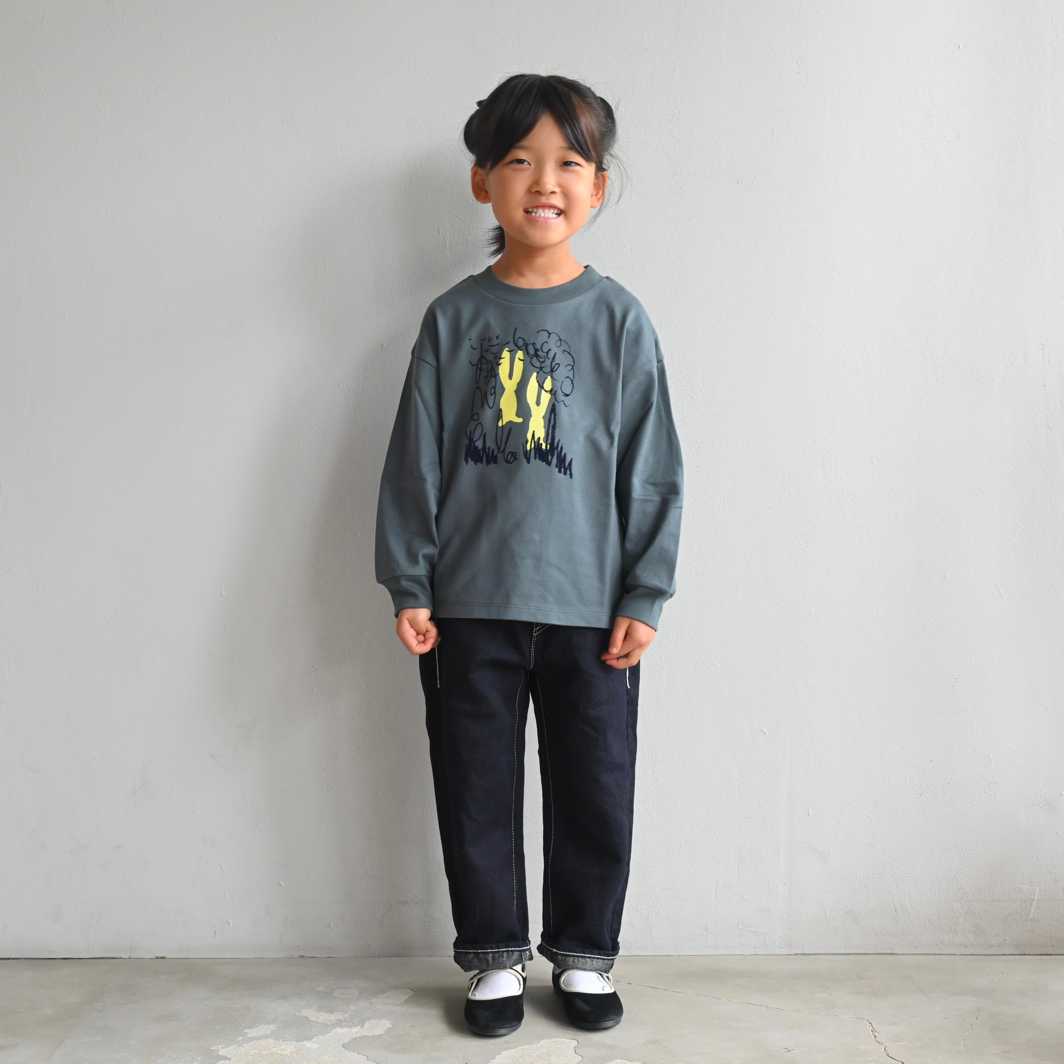 《mina perhonen 2024AW》cache-cache カットソー / green / 110-130cm