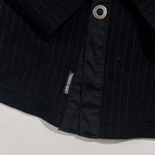 TORNADO MART トルネードマート 首元 ベルト付 ストライプ ジャケット /ブラック系 Y2K 男女でも