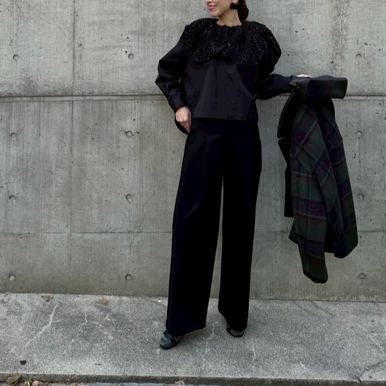 プードルブラウス(ブラック) | LINKABLE