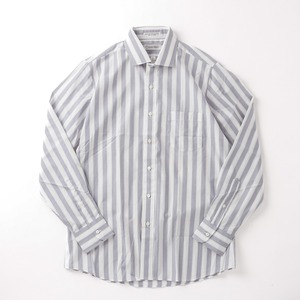 【未使用】80s Calvin Klein stripe shirt dead stock／ 80年代 カルバン・クライン ヴィンテージ  ストライプ シャツ サイズ16 実寸L  USA製 デッドストック グレー