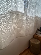 しかく カットワークキルト NO.1  マルチクロス インドの手仕事