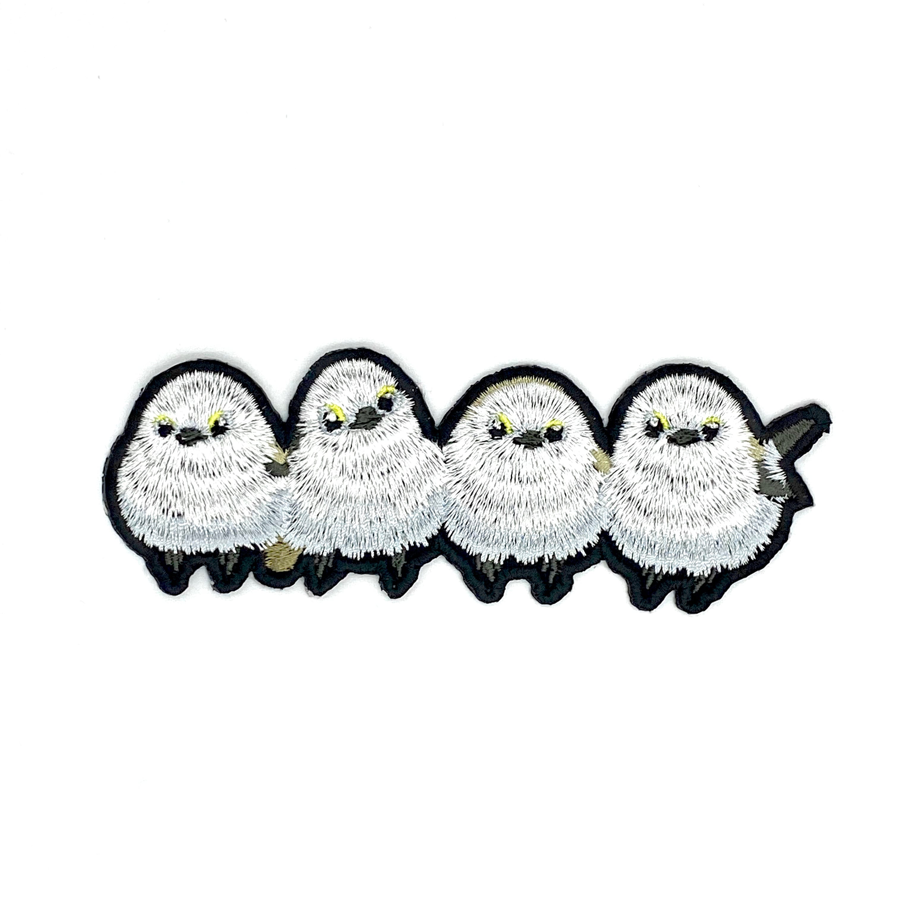 即購入OK】 シマエナガとり 鳥 トリ アイロンワッペン