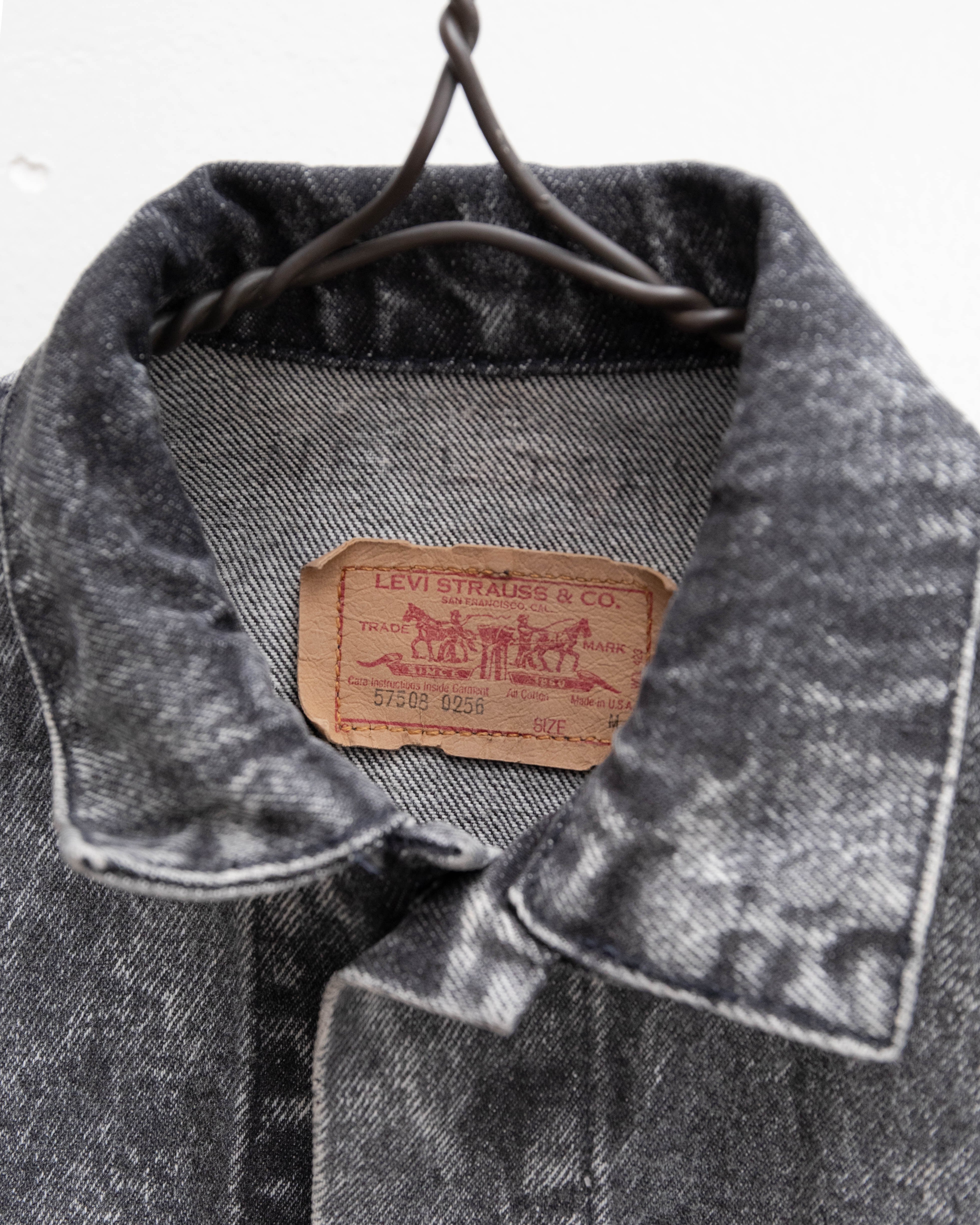 1990s Levi's - acid wash black denim jacket | LUIK FINN