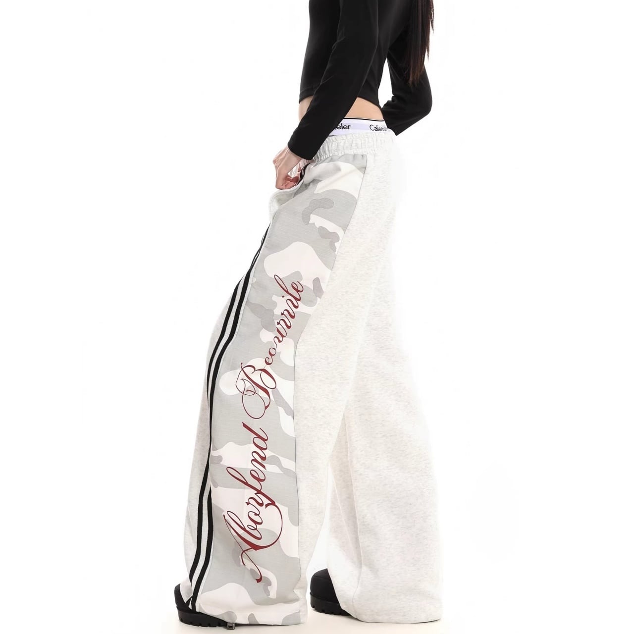 カモフラージュサイドラインスウェットパンツ 1col R02081