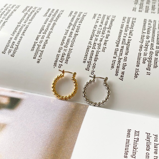 round slim pierce【 2color 】