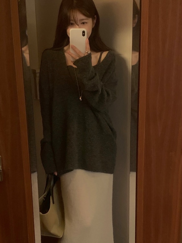 (予約) miel / Toni v-neck knit 4color