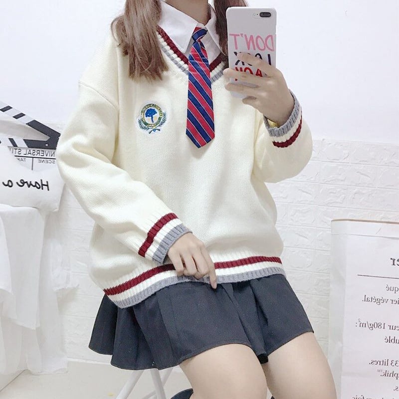 柔らかくて甘いカレッジスタイルの長袖セーターの女性の秋の服は、ルーズで妖精の怠惰なニットセーターのトップトレンドを着ています 萌量不足94700356167