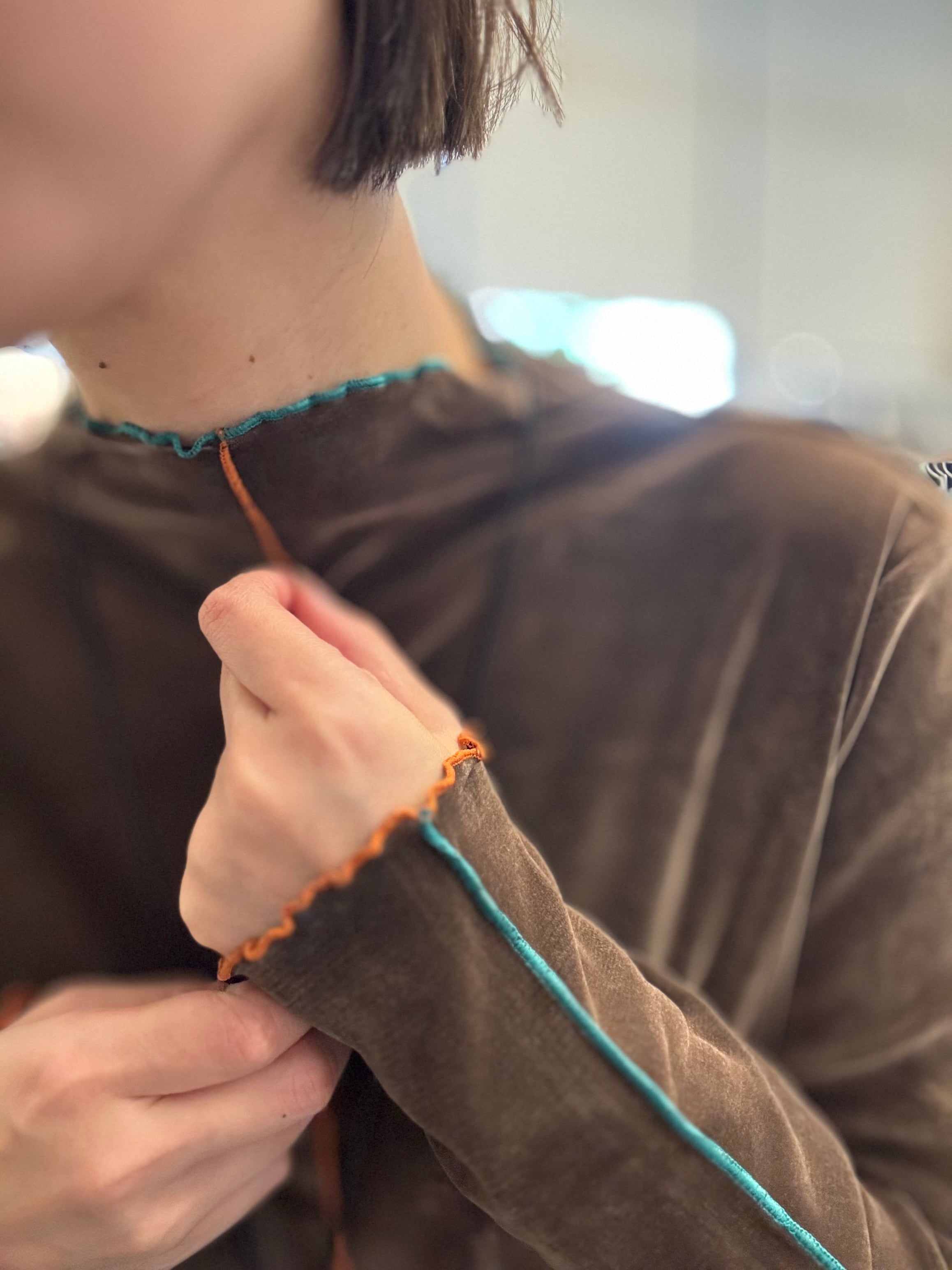 【SELECT】配色メロウボトルネックPO