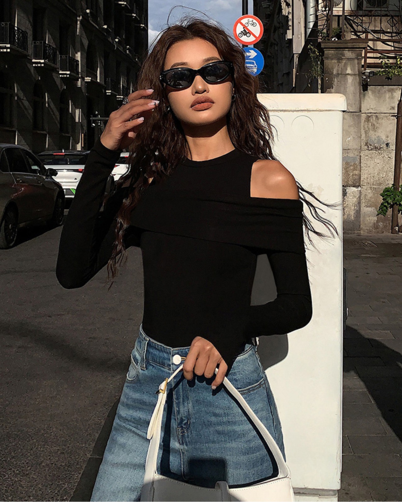 ショルダースリットフィットロングスリーブ 2color A0067 - 5