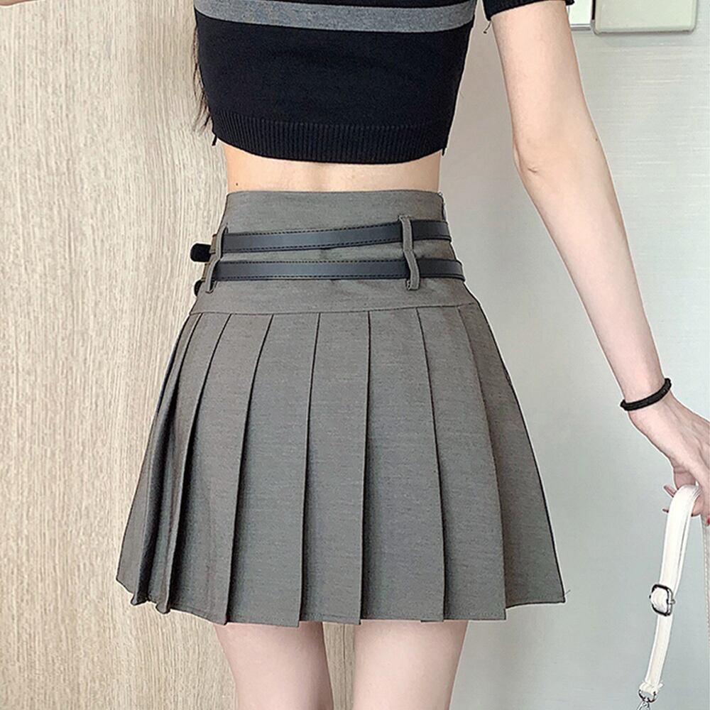 プリーツミニスカート インナーパンツ付き セクシー ボックススカート