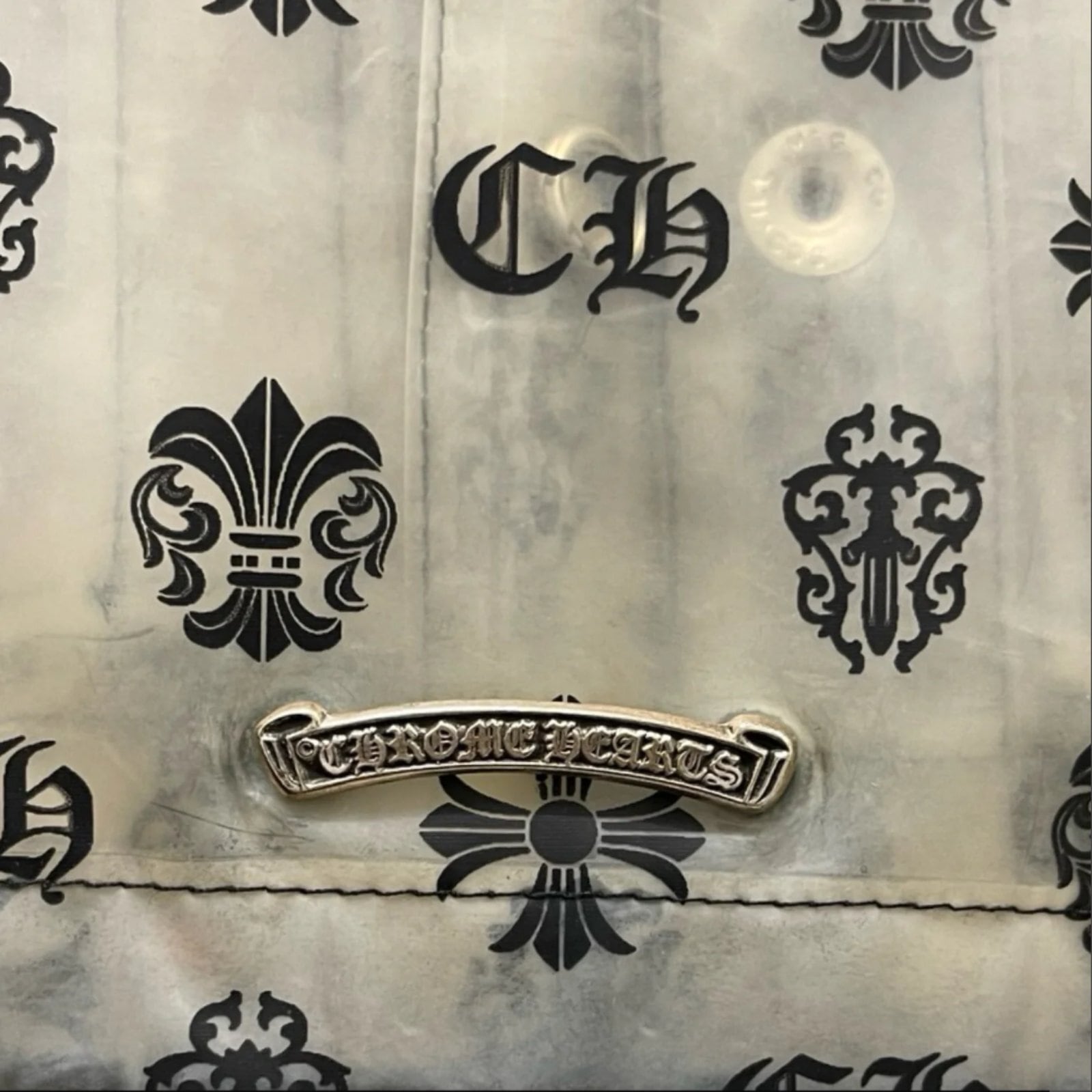 正規品レザーパッチ Chromehearts CHROME HEARTS クロムハーツ PVCジャケット クロスパッチ クロスボール