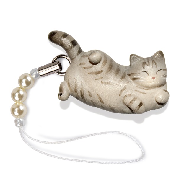 ペットラバーズ 猫どん LadyCat vol,5 サバトラ ビーズ ストラップ N-2507