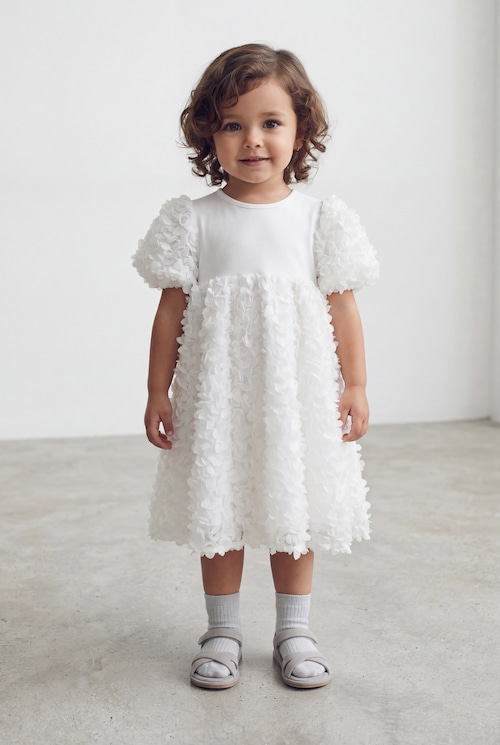 PETALE T-DRESS WHITE 6Y-8Y