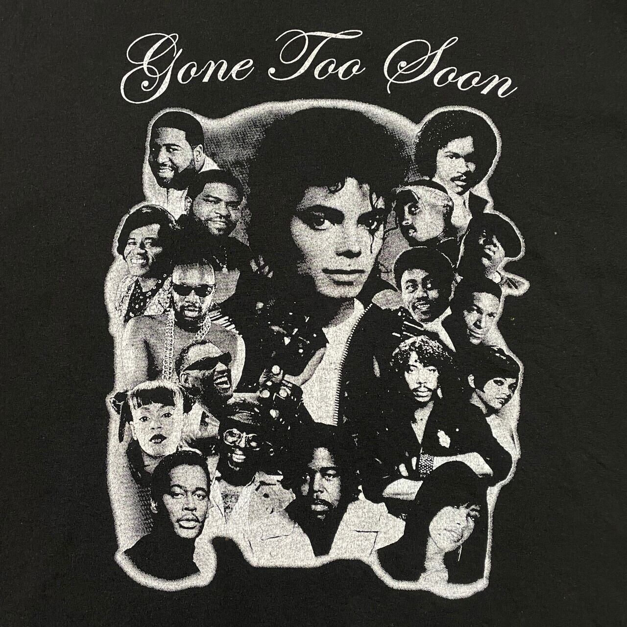 GONE TOO SOON 追悼 黒人 アーティスト フォトプリント Tシャツ メンズ 