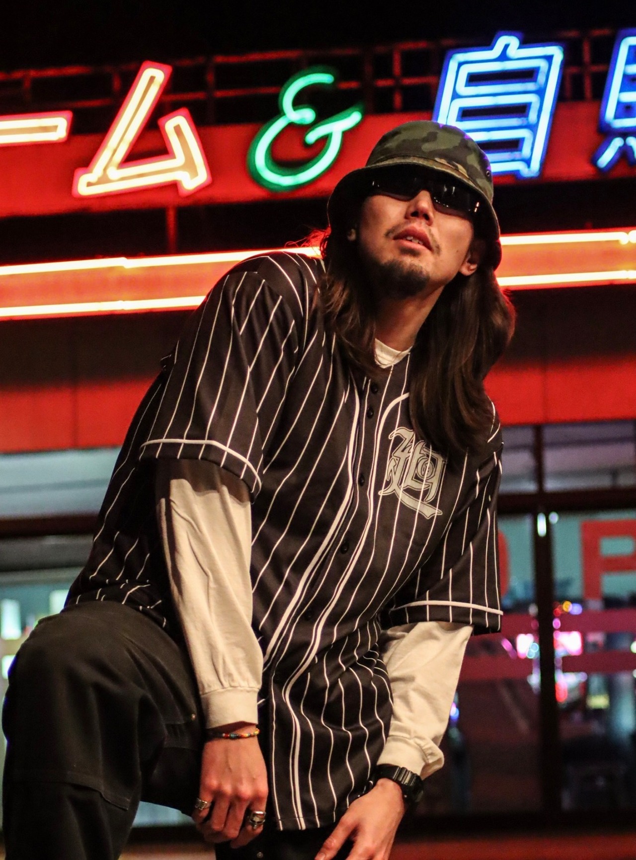 BASE BALL SHIRT "廻"