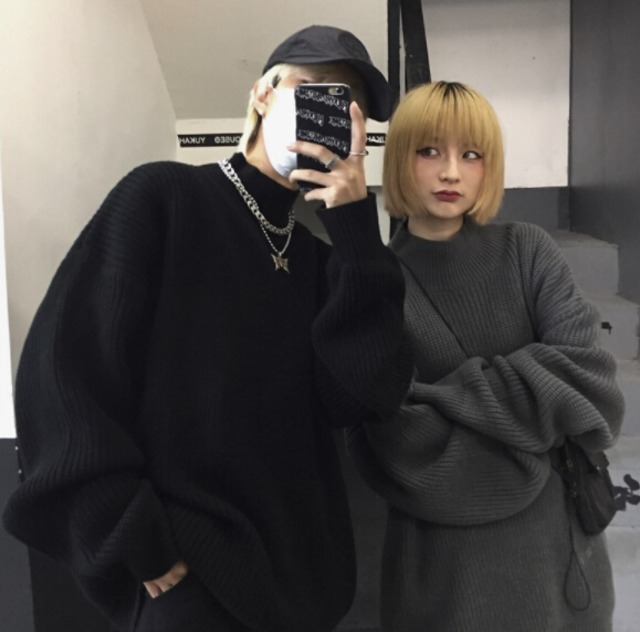 秋冬新作 トップス ユニセックス ニット セーター ヴィンテージ ハイネック