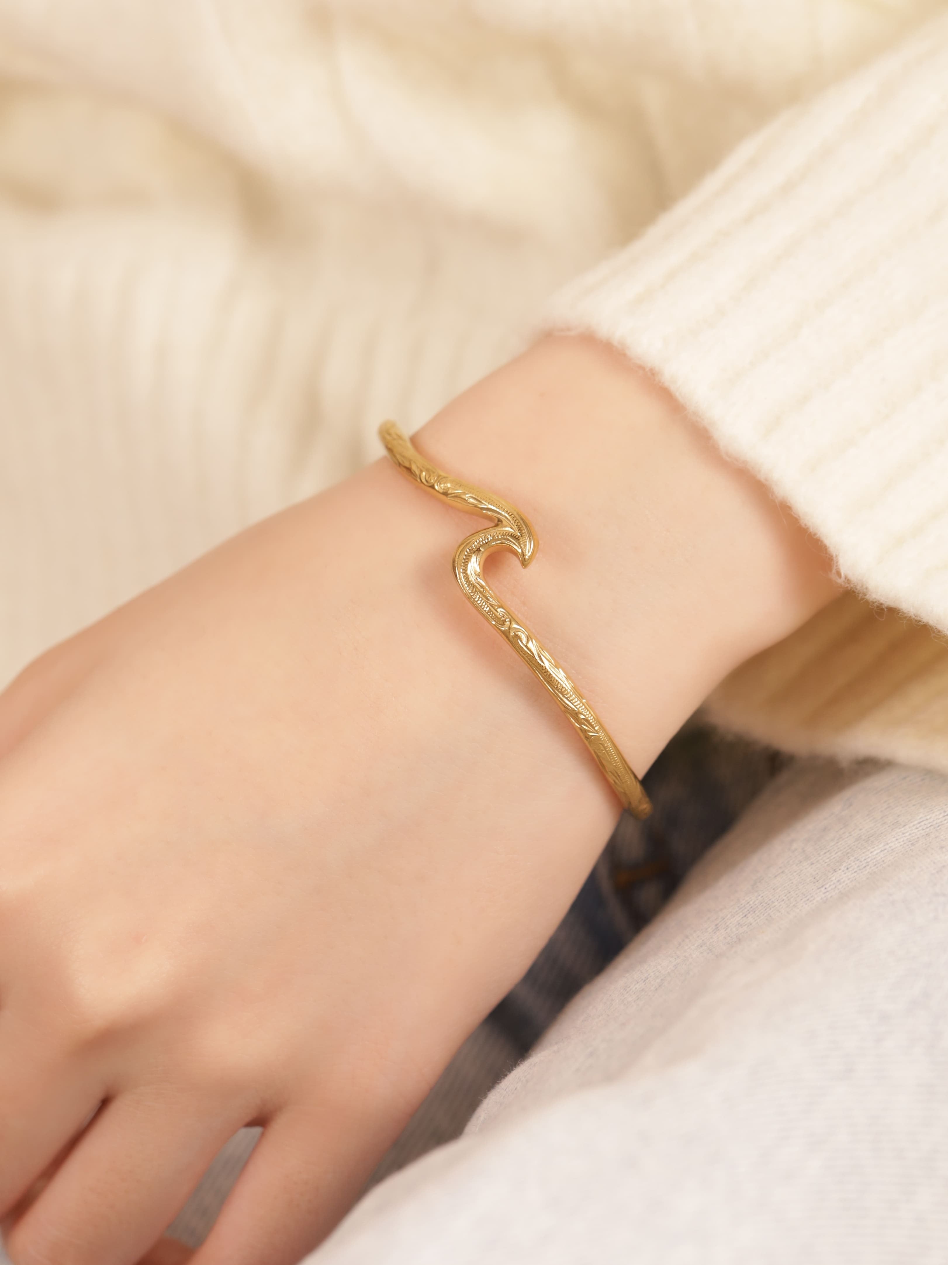 316L hawaiian wave bangle #b25 | rani