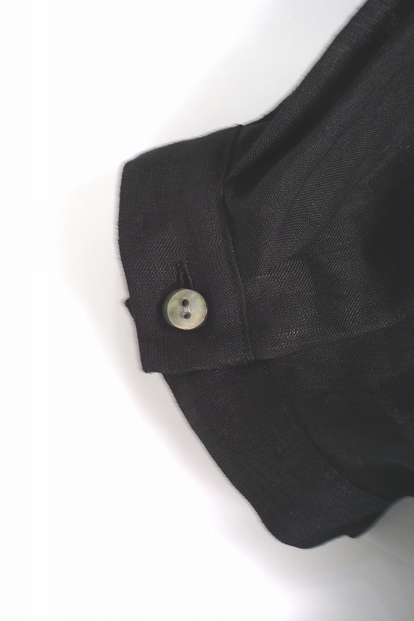 French Linen Open Collar S/S O/P