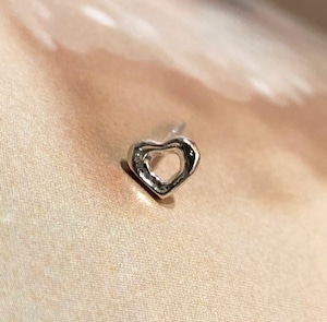 bone HEART earring  片耳 SILVER925 #LJ18011P