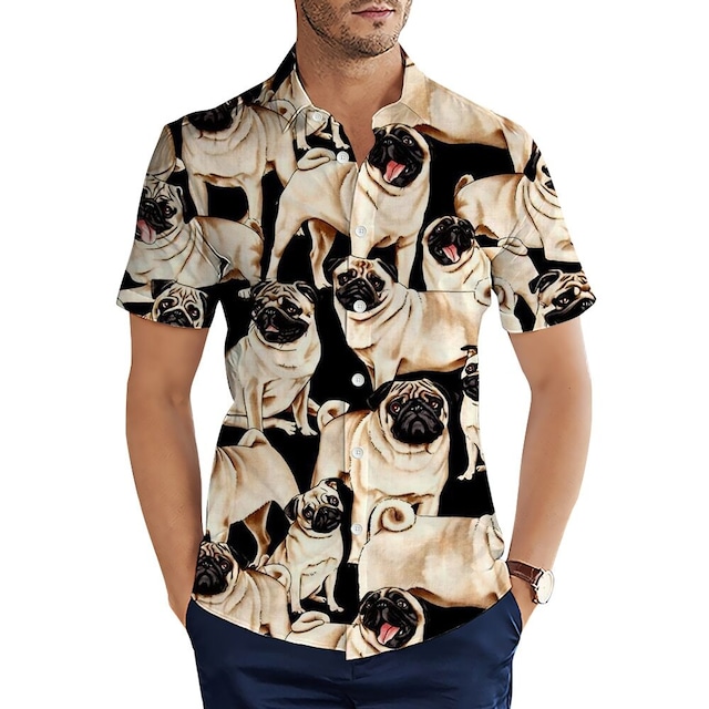 3D print shirt  -pugs- 　　thi-06