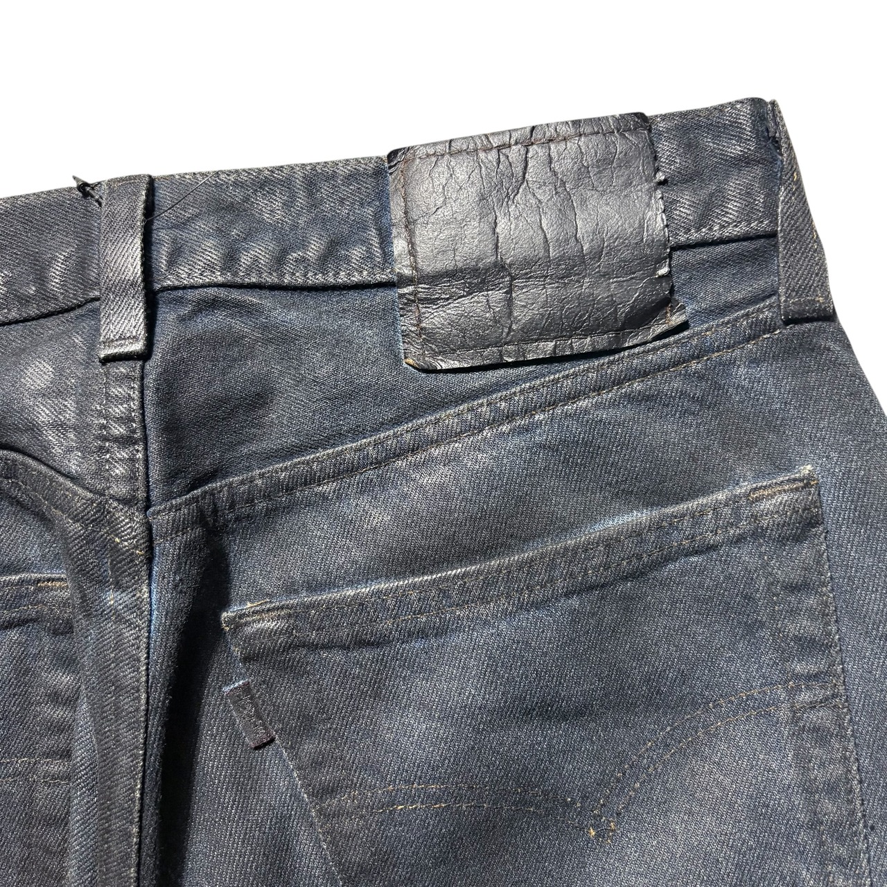 LEVI’S 501 black paint coating denim pants