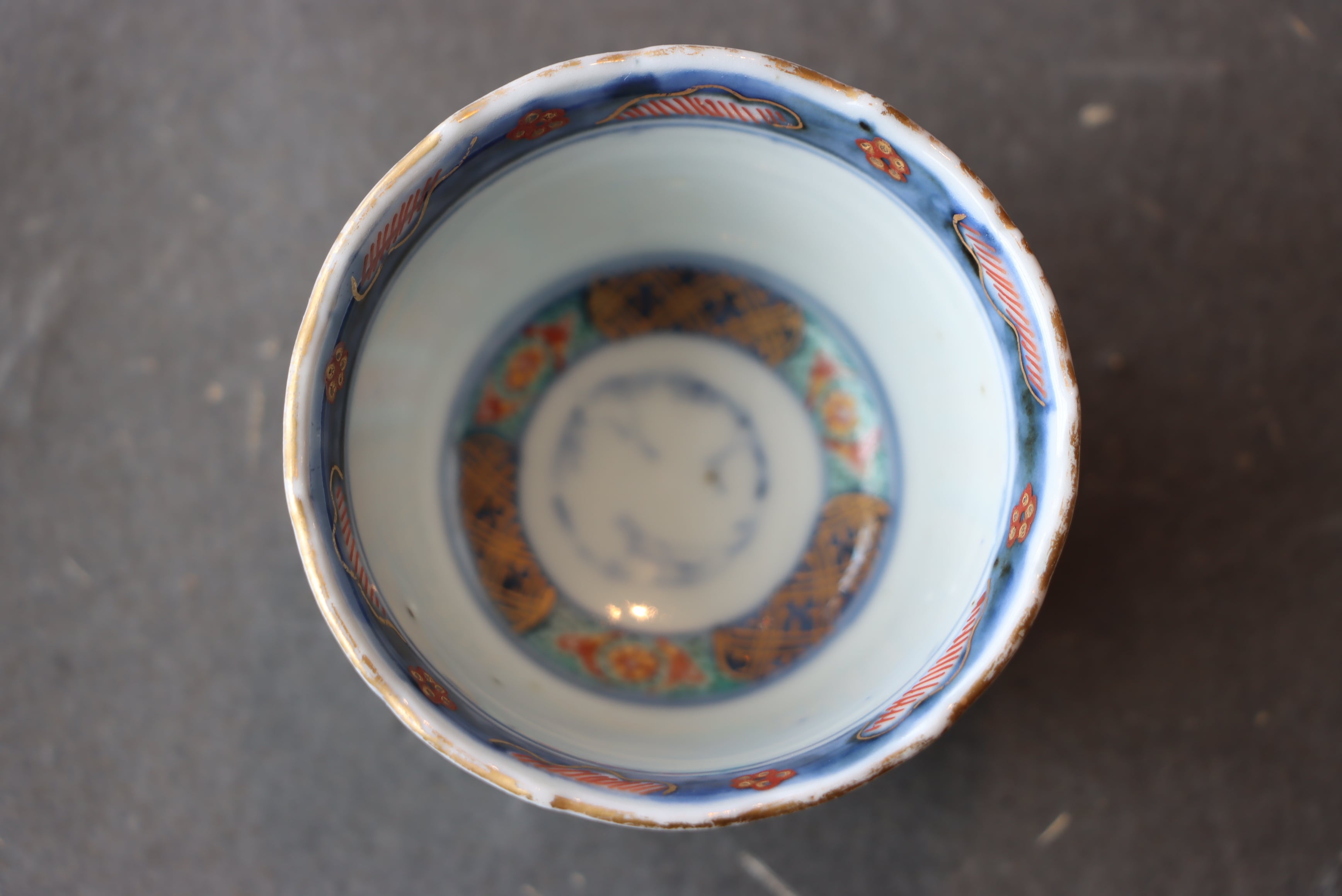 伊万里焼 色絵 柘榴鳥文 猪口 通りもの/Imari small cup | (有)新原美術